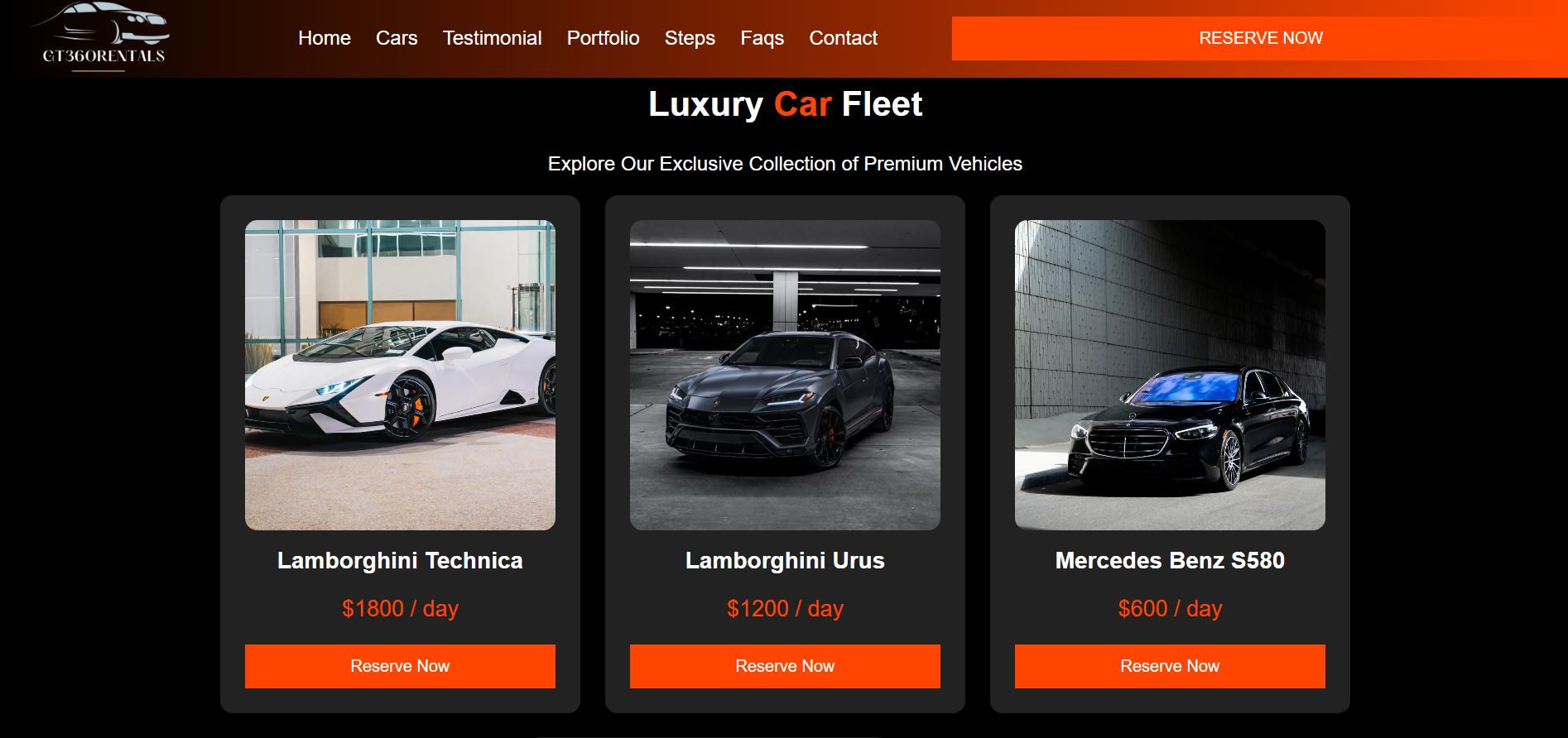 Website design sample